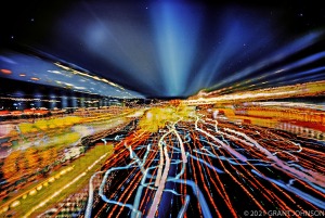 Lightscape, Lightwaves, light painting, ©GRANT JOHNSON